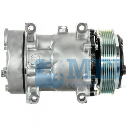 MEI 03-1605 Sanden AC Compressor, 6 Groove, 125mm Clutch Dia, OEM# 8088112 & 20501069