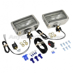 Grote 05001-5 Per-Lux Fog Light Kit, Stainless Steel, Louvered, White Light