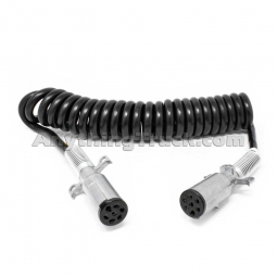 Phillips 22-4621 15 ft. 7-Way PERMACOIL Coiled Cable Assembly, Die-Cast Plugs