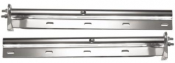 PTP 649SS Stainless Steel Spring-Loaded Round Tube Style Mud Flap Hangers, Straight, 1 Pair