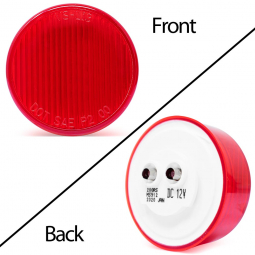 Pro LED 200RS Red 2-Inch Round LED Marker Light with Stripe Lens