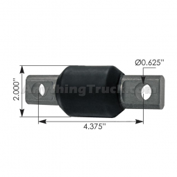 Dayton Parts 321-223 Straddlemount Bushing, 2" OD, 5/8" Hole, 4-3/8" Hole Spacing