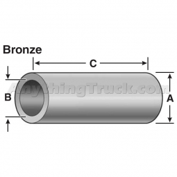 Bronze Spring Pin Bushing, 1-1/8" ID x 1-3/8" OD x 4" Long