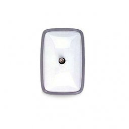 White 6-1/2" x 10" Stud Mount Flat Glass Mirror