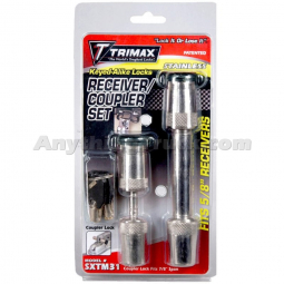 Trimax SXTM31 Stainless Receiver and Coupler Lock Set - Couplers Up To 7/8" Wide