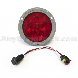 Truck-Lite 44032R 6-Diode 4-Inch Round LED Stop/Tail/Turn Light, 12-Volts DC, Flange-Mounted
