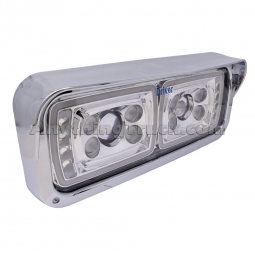 UP 35823 Chrome Projection LED Headlight With Turn Signal & Position Light Bar - Drivers Side