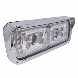 UP 35824 Chrome Projection LED Headlight With Turn Signal & Position Light Bar - Passenger Side
