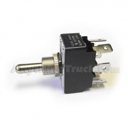 Velvac 090206 Toggle Switch, Double Pole/Double Throw, 21A @ 14 VDC, 0.25" Flat Blade Terminals
