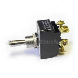 Velvac 090208 Toggle Switch, DPDT, 21A @ 14 VDC, 0.25" Flat Blade Terminals, Momentary
