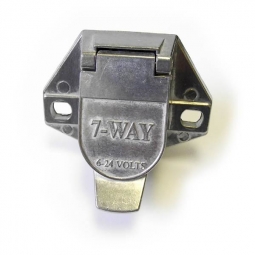 Tow Pro 593084PTP 7-Way Trailer Wiring Socket with Split Pins, Brass Contacts, For Semi and Other He